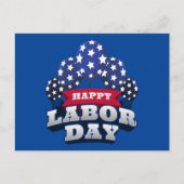 Happy Labor Day Patriottische Amerikaanse sterren Briefkaart (Voorkant)