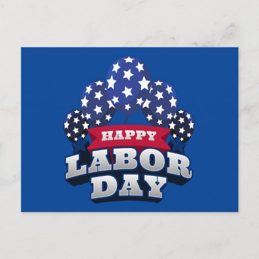Happy Labor Day Patriottische Amerikaanse sterren Briefkaart (Voorkant)