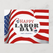 Happy Labor Day patriottische Amerikaanse vlag Briefkaart (Voorkant)