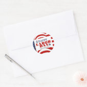 Happy Labor Day patriottische Amerikaanse vlag Ronde Sticker (Envelop)