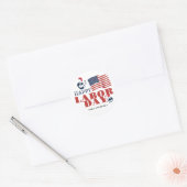 Happy Labor Day patriottische Amerikaanse vlag Ronde Sticker (Envelop)