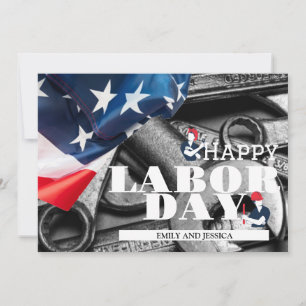 Happy Labor Day patriottische Verenigde Staten vla Bedankkaart
