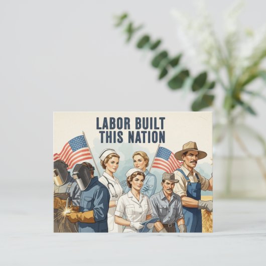 Happy Labor Day  Postcard Briefkaart (Staand voorkant)