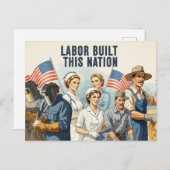 Happy Labor Day  Postcard Briefkaart (Voorkant / Achterkant)