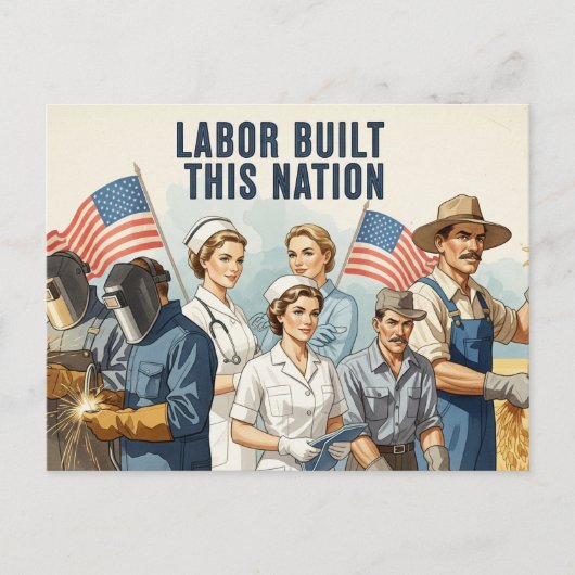 Happy Labor Day  Postcard Briefkaart (Voorkant)