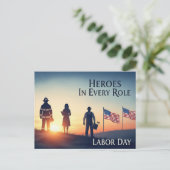 Happy Labor Day  Postcard Briefkaart (Staand voorkant)