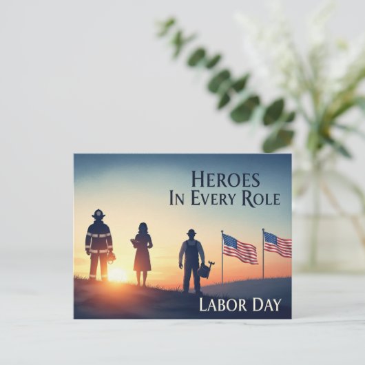 Happy Labor Day  Postcard Briefkaart (Staand voorkant)