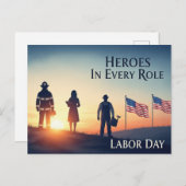 Happy Labor Day Postcard Briefkaart (Voorkant / Achterkant)