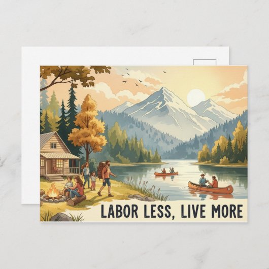 Happy Labor Day  Postcard Briefkaart (Voorkant / Achterkant)
