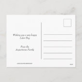 HAPPY LABOR DAY Scripting USA Flag Gepersonaliseer Feestdagenkaart (Achterkant)