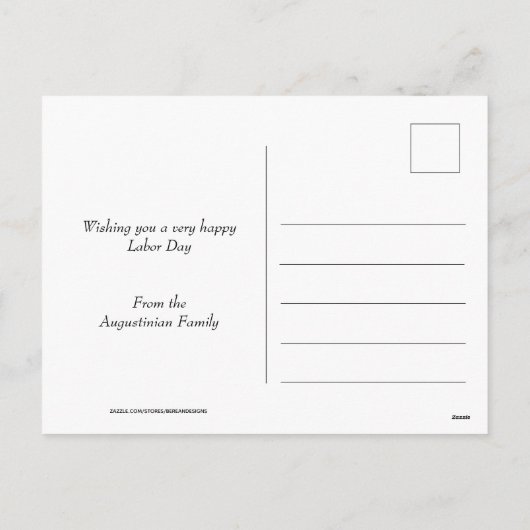 HAPPY LABOR DAY Scripting USA Flag Gepersonaliseer Feestdagenkaart (Achterkant)