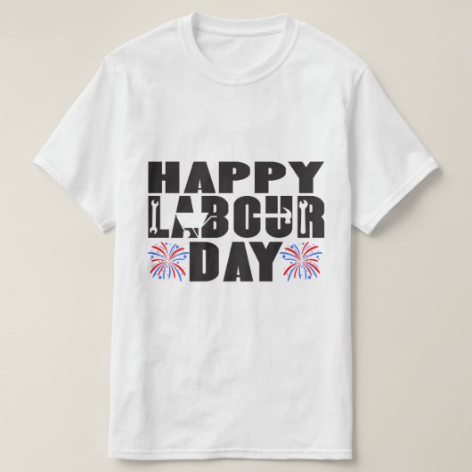 Happy Labor Day Shirt voor alle beroepen (Design voorkant)