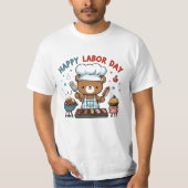 Happy Labor Day Teddy Bear T-shirt (Voorkant)