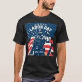 Happy Labor Day USA 2035 T-shirt – Patriottisch (Voorkant)