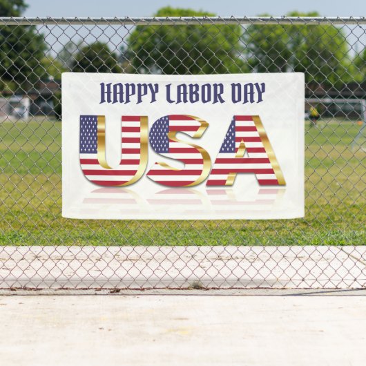 Happy Labor Day USA Typografie Spandoek (Insitu)