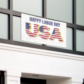 Happy Labor Day USA Typografie Spandoek (Buitenkant Gebouw)