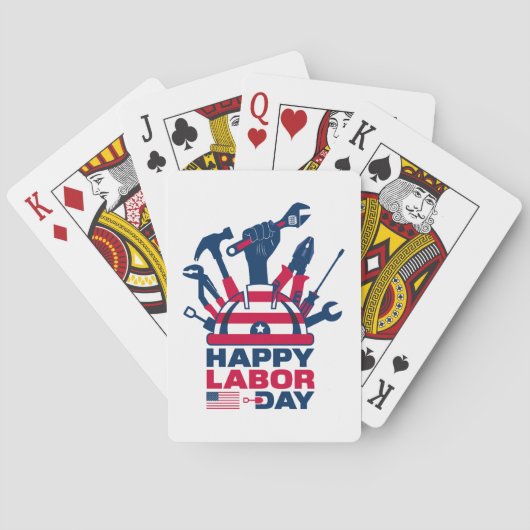 Happy Labor Day, Verenigde Staten Vakantie Pokerkaarten (Achterkant)
