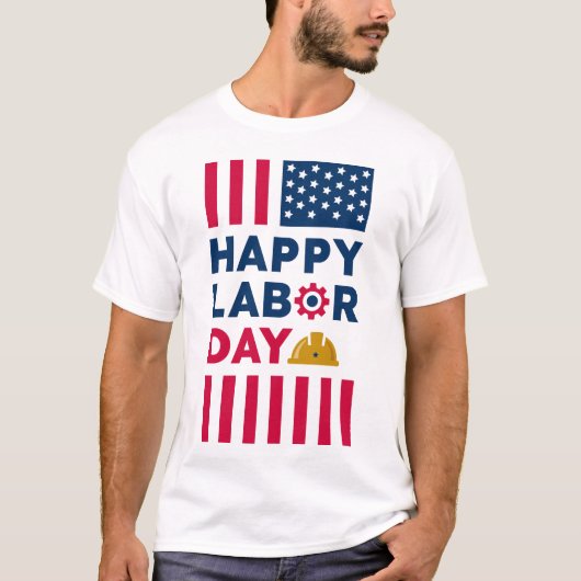 Happy Labor Day, Verenigde Staten Vakantie T-shirt (Voorkant)