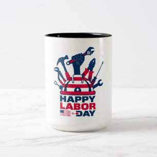 Happy Labor Day, Verenigde Staten Vakantie Tweekleurige Koffiemok