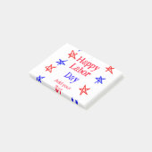 Happy labour dag rood blauw ster Amerikaanse dag a Post-it® Notes (Schuin)