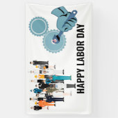 Happy Labour Day America Spandoek (Verticaal)