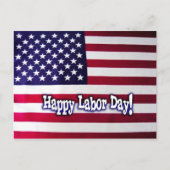 Happy Labour Day American Flag Briefkaart (Voorkant)