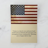 Happy Labour Day  Amerikaanse vlag Kaart (Binnen)