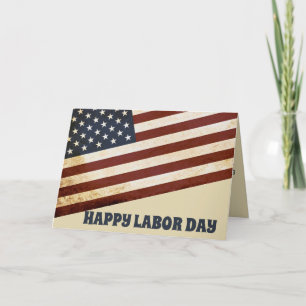 Happy Labour Day Amerikaanse vlag Kaart