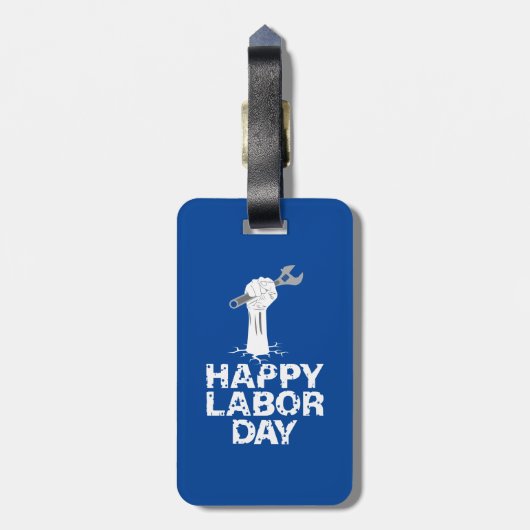 Happy Labour Day Bagagelabel (Achterkant verticaal)