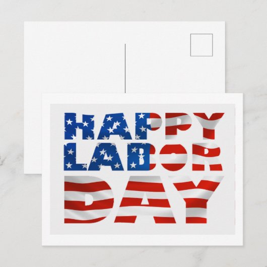 Happy Labour Day Briefkaart (Voorkant / Achterkant)