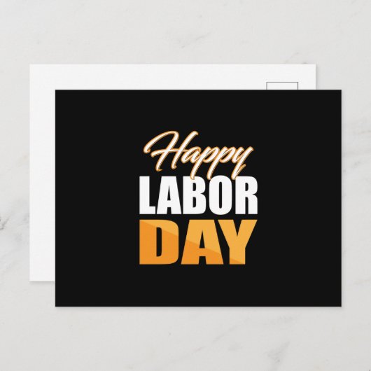 Happy Labour Day Briefkaart (Voorkant / Achterkant)