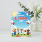Happy Labour Day Briefkaart (Staand voorkant)