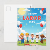 Happy Labour Day Briefkaart (Voorkant / Achterkant)