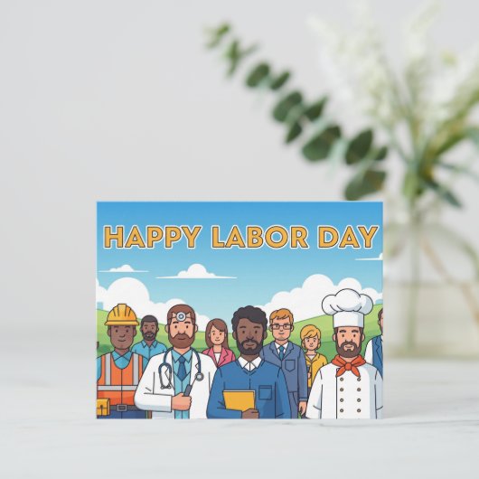 Happy Labour Day Briefkaart (Staand voorkant)