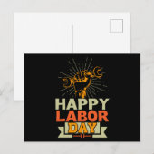 Happy Labour Day Briefkaart (Voorkant / Achterkant)