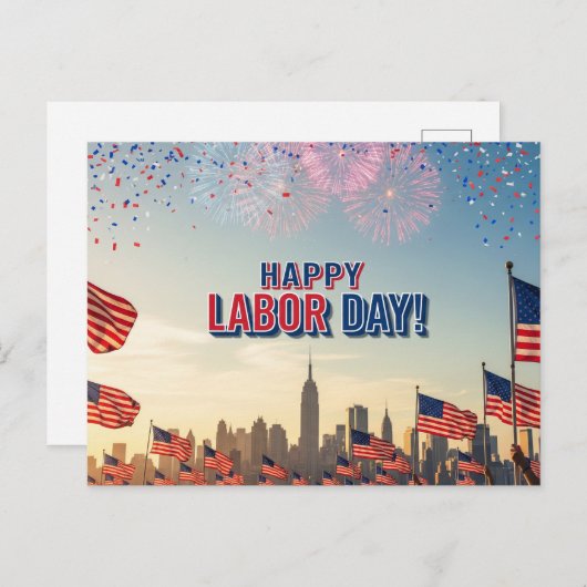 Happy Labour Day Briefkaart (Voorkant / Achterkant)