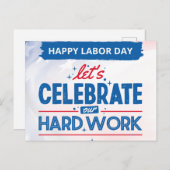 Happy Labour Day Briefkaart (Voorkant / Achterkant)