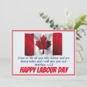 HAPPY LABOUR DAY CANADA Vlaggeschrift Gepersonalis Feestdagenkaart (Staand voorkant)