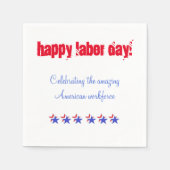 Happy Labour Day Cocktail Napkins Servet (Voorkant)