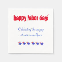 Happy Labour Day Cocktail Napkins