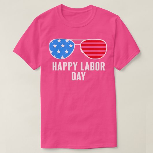 Happy Labour Day Cool-zonnebril T-shirt (Design voorkant)