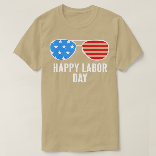 Happy Labour Day Cool-zonnebril T-shirt (Design voorkant)