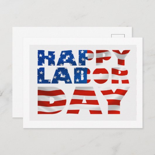 Happy Labour Day Feestdagenkaart (Voorkant / Achterkant)