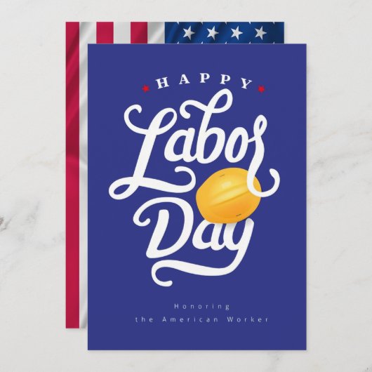 Happy Labour Day Feestdagenkaart (Voorkant / Achterkant)