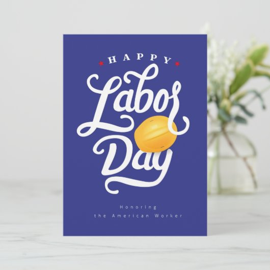 Happy Labour Day Feestdagenkaart (Staand voorkant)