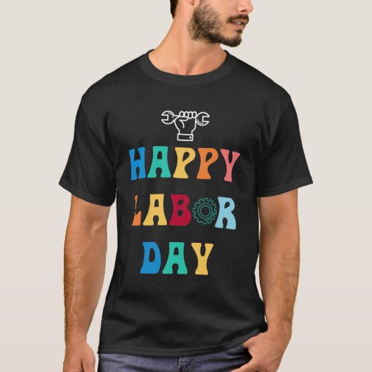 Happy Labour Day for Men Kinder T-shirt (Voorkant)
