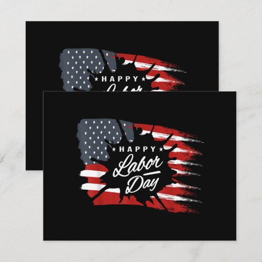 Happy Labour Day Gift American Flag (Voorkant / Achterkant)