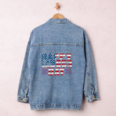 Happy Labour Day Gift American Flag Denim Jacket (Hangar)
