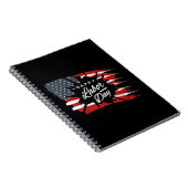 Happy Labour Day Gift American Flag Notitieboek (Rechterzijde)