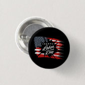 Happy Labour Day Gift American Flag Ronde Button 3,2 Cm (Voorkant /achterkant)